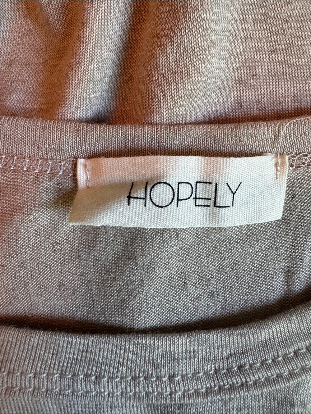 Hopely asymmetrical linen blend boho top small euc - Picture 6 of 7
